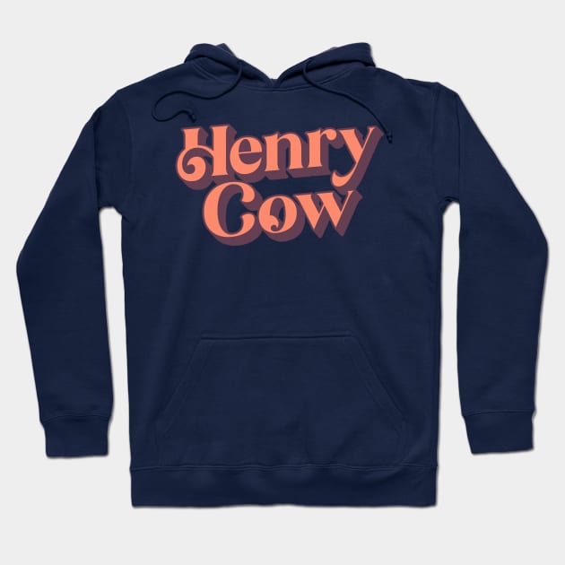 Henry Cow / Retro Style Prog Rock Design Hoodie by DankFutura